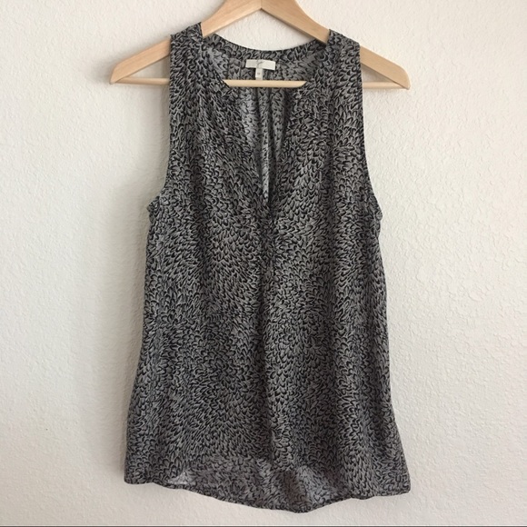 Joie Tops - Joie Sleeveless Top - Leaf/Feather Pattern